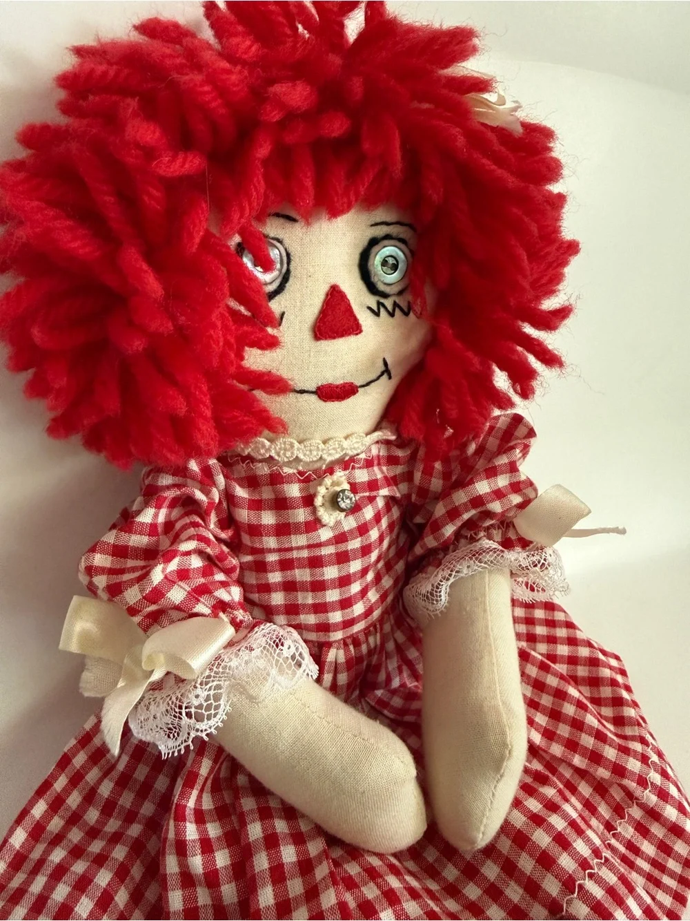 Raggedy Ann Doll Handmade Signed Donna Walsh Artist 14